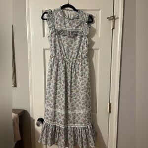 J Crew Liberty Print midi dress size S